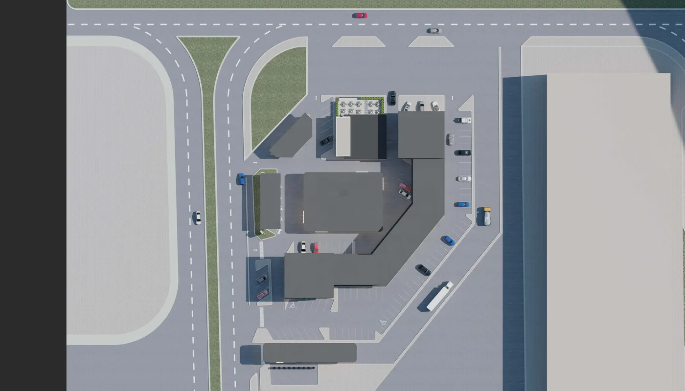 Gas Station - Architectural Detail perspective 2